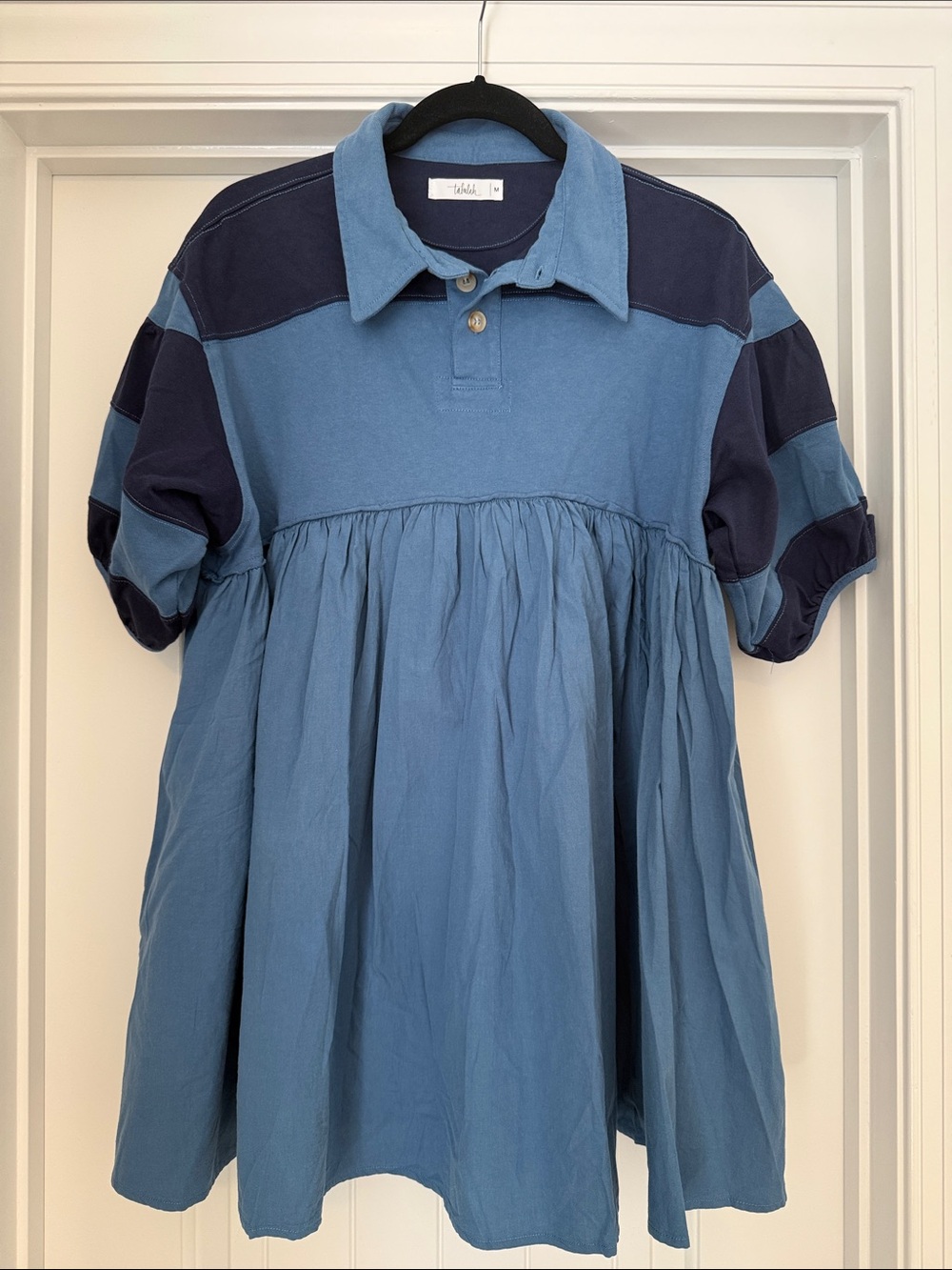 Talulah rugby babydoll mini dress, 100% cotton (size M)